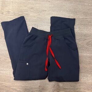 Slate scrubs with Red Drawstring